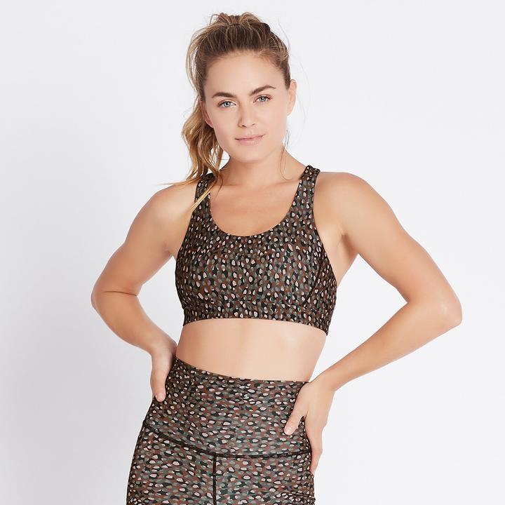 Dark Marsala Double Tempo Sports Bra