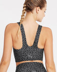 Polkadot Scoop Back Longline Bra