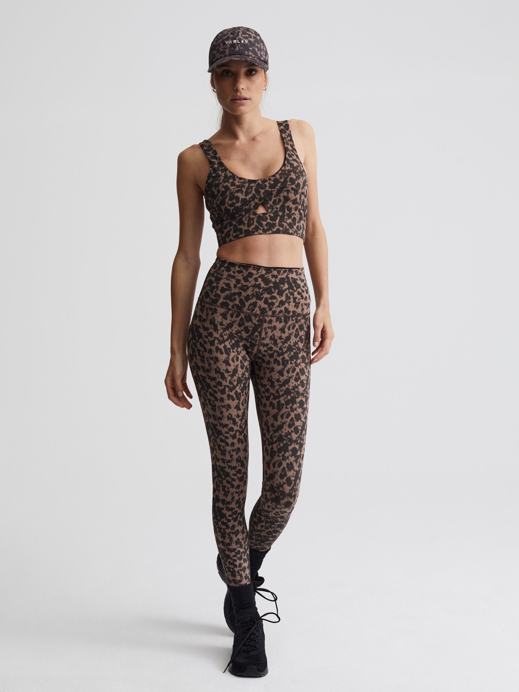 Copper Blurred Animal Let's Go Staunton Sports Bra