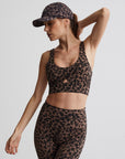 Copper Blurred Animal Let's Go Staunton Sports Bra