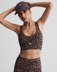 Copper Blurred Animal Let's Go Staunton Sports Bra