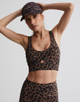 Copper Blurred Animal Let's Go Staunton Sports Bra