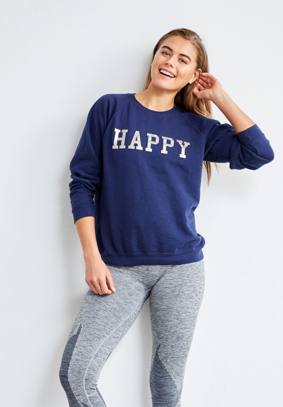 Silver Happy Sweatshirt