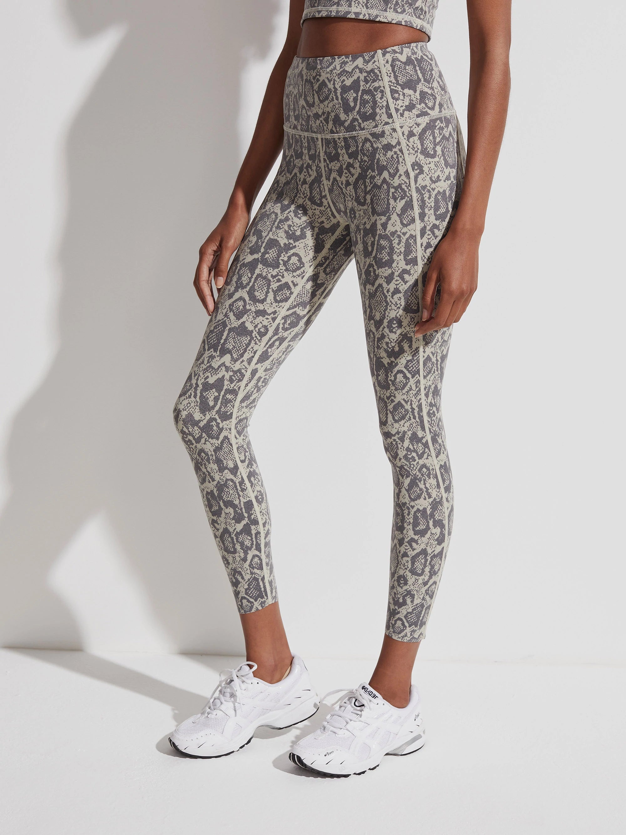 Sage Snake Noise Let's Go Running Leggings