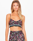 Gardenia Floral Ballet Sports Bra