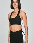 Monochrome Waffle Cross Back Bra