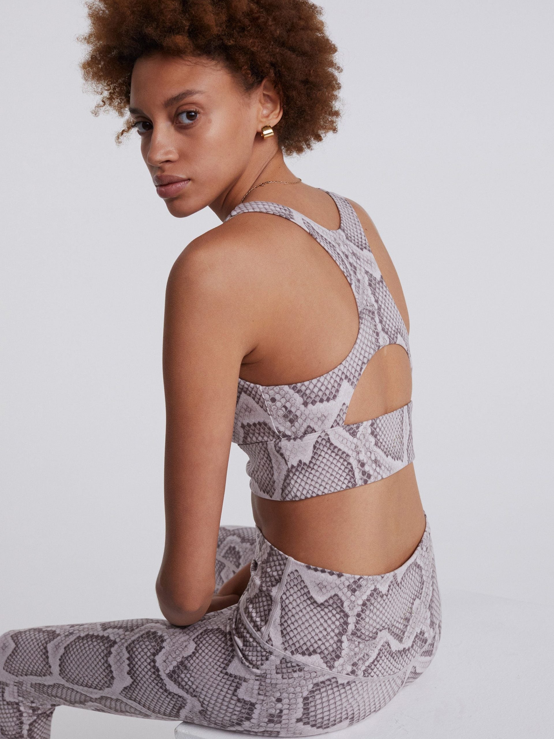 Alabaster Python Harris Sports Bra