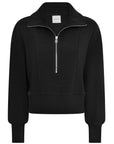 Black Ramona Half Zip Sweater