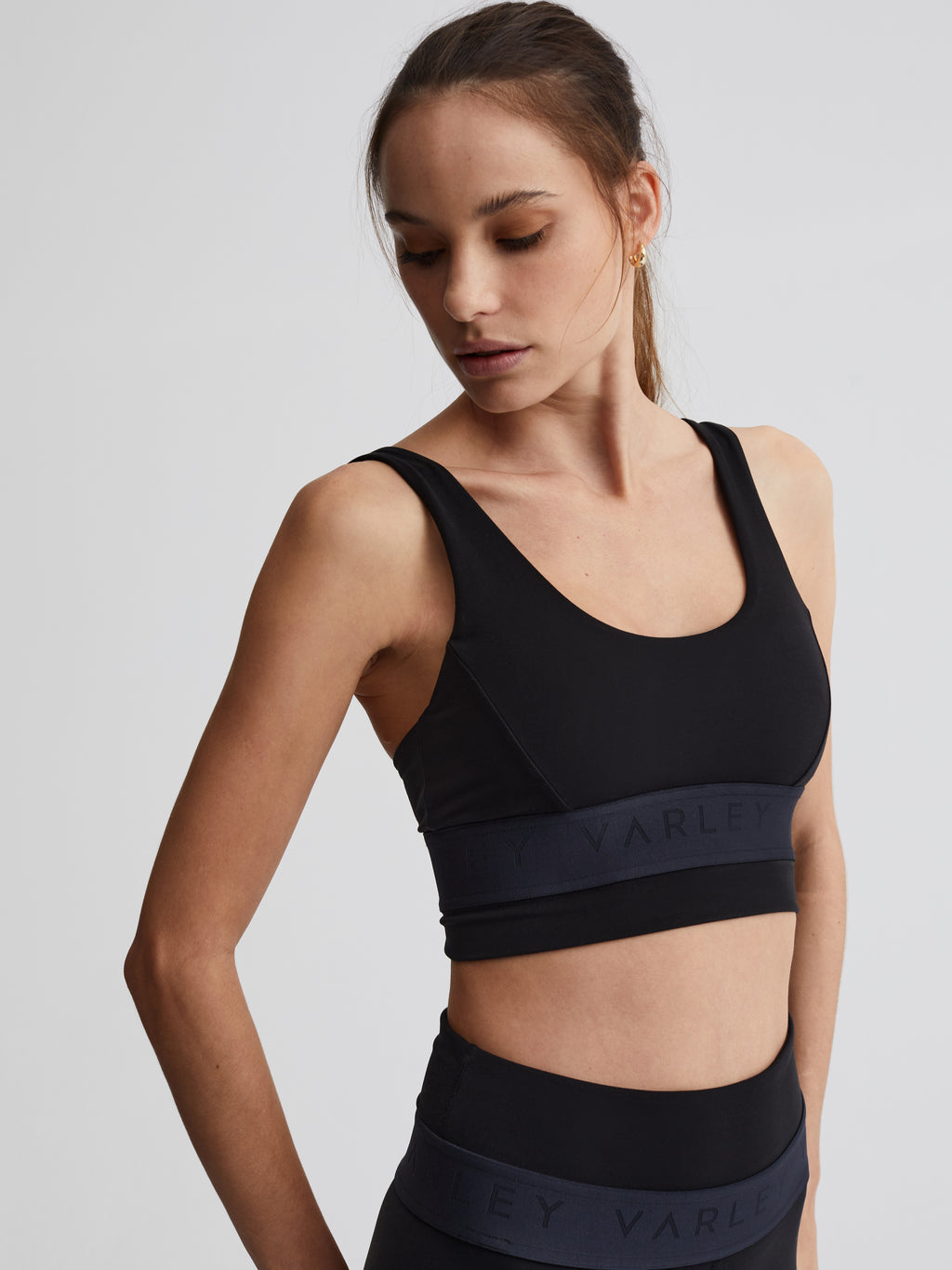 Black Let's Move Dartmouth Sports Bra