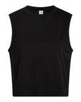 Black Seamless Page Cropped Tank Top