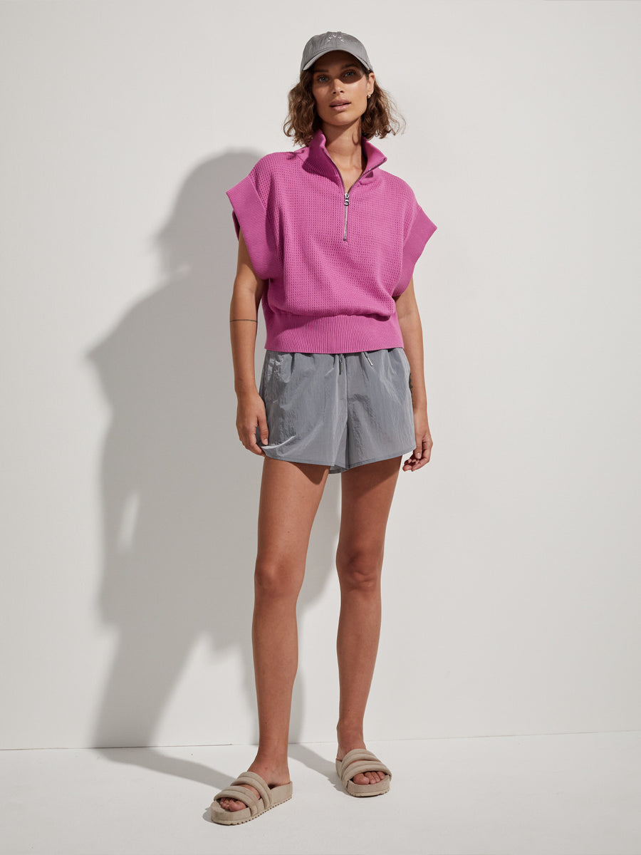 Meadow Mauve Fulton Cropped Knit Top