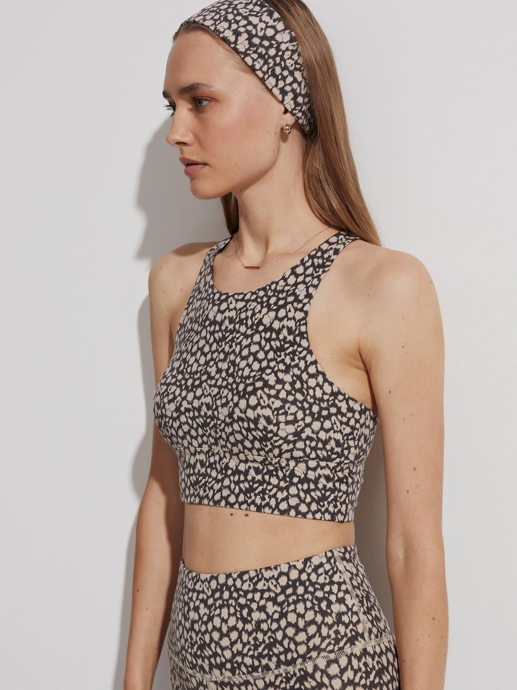 Tan Motion Spots Let's Move Harris Sports Bra