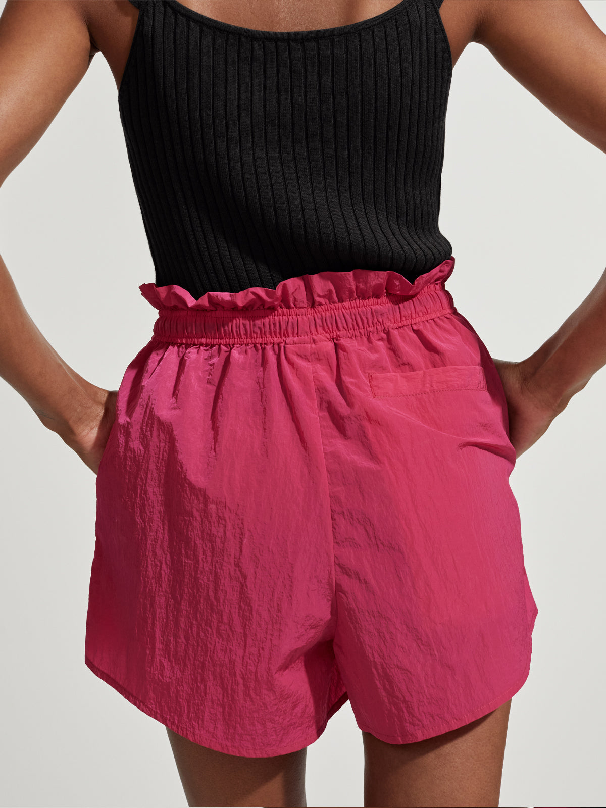 Vibrant Fuchsia Tulair High Rise Shorts