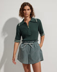 Slate Green Tulair High Rise Shorts