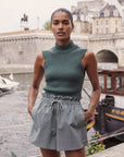 Slate Green Tulair High Rise Shorts