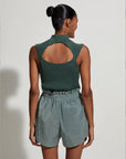 Slate Green Tulair High Rise Shorts