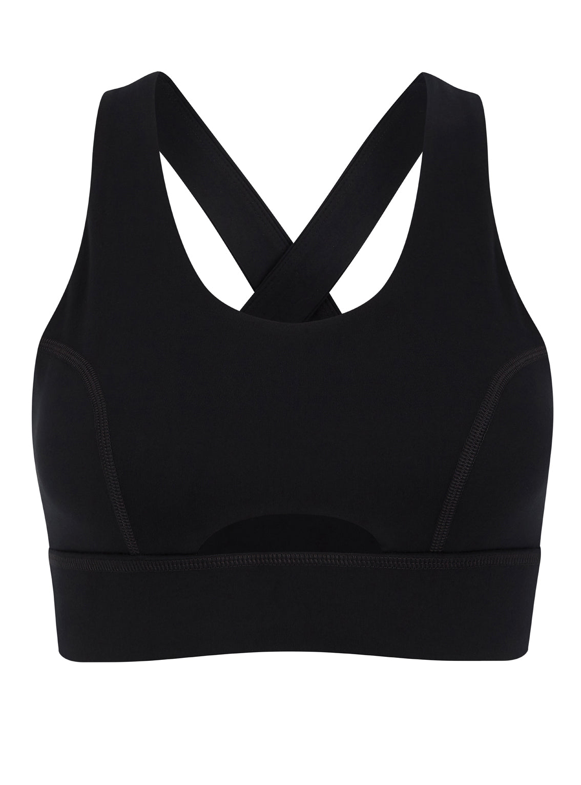 Black Cross Back Sports Bra