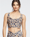 Tan Leopard Dolly Sports Bra