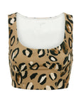 Tan Leopard Dolly Sports Bra