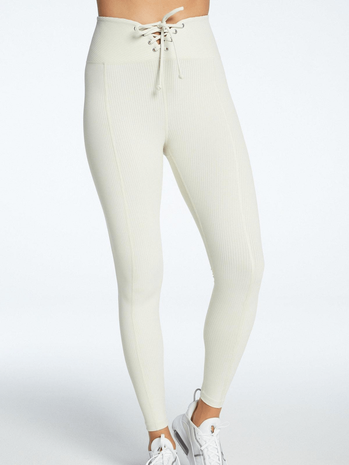 Bone Ribbed Football Leggings