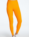 Orange Ribbed High High Leggings