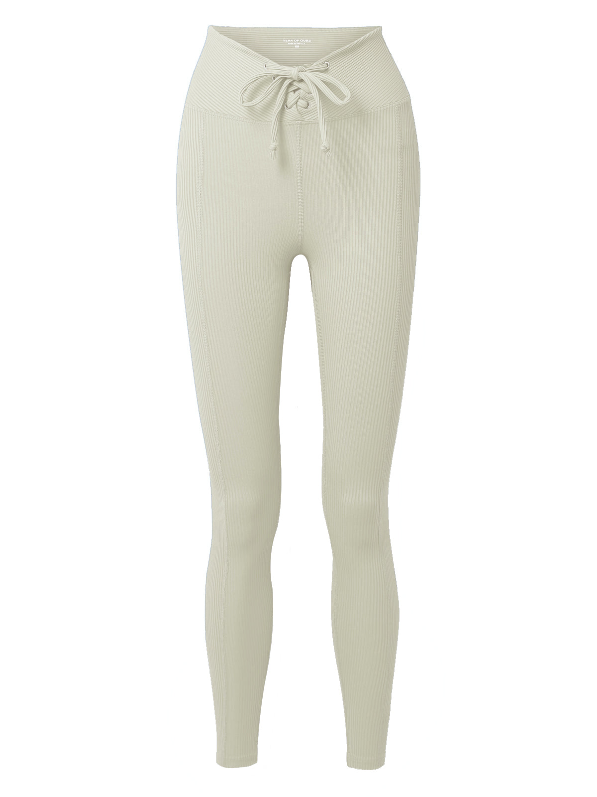 Bone Ribbed Football Leggings