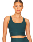 Deep Teal Ribbed Gym Sports Bra