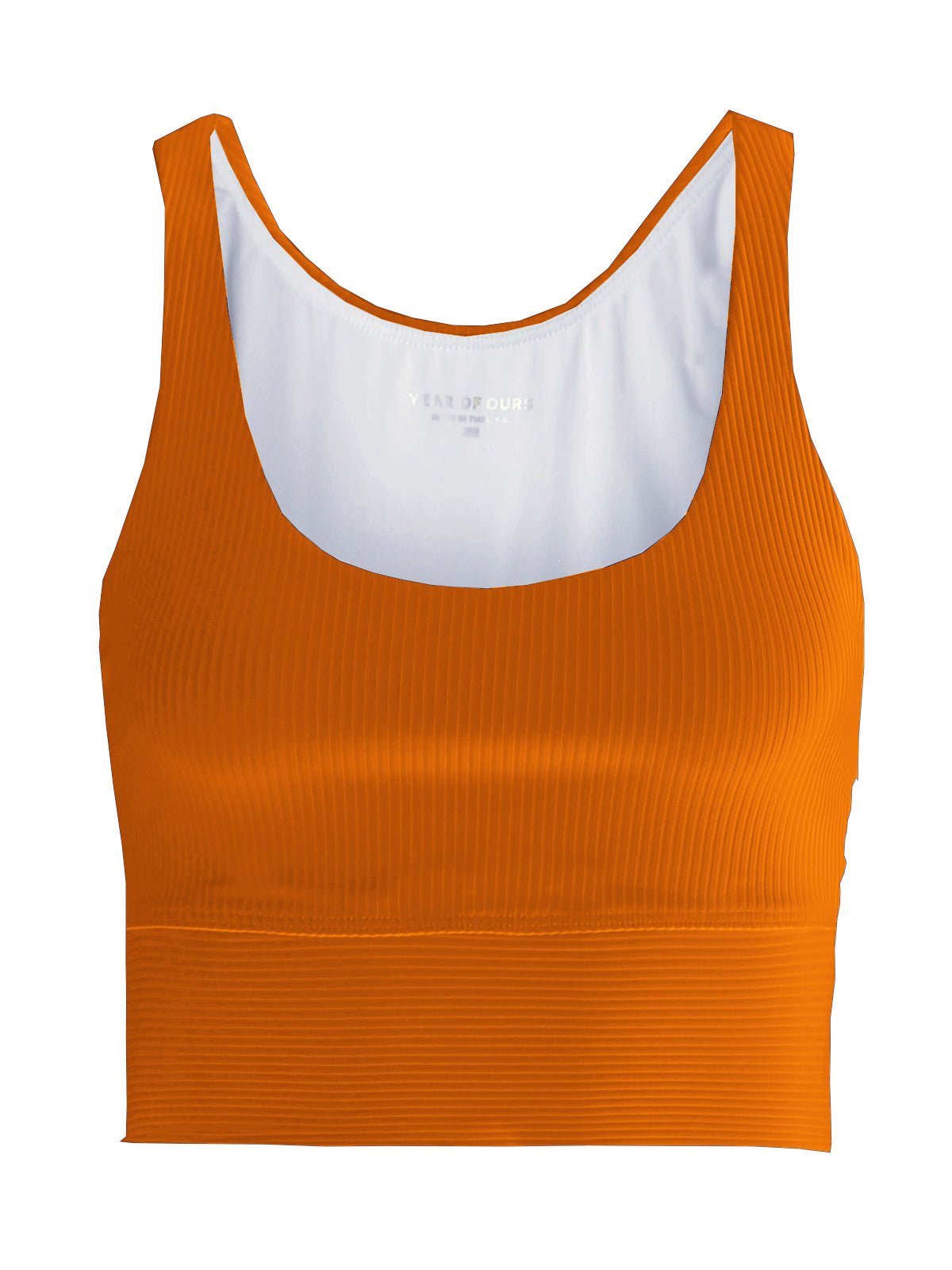 Terracotta Ribbed Gym Sports Bra