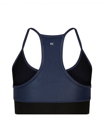 Navy Sweeper Sports Bra