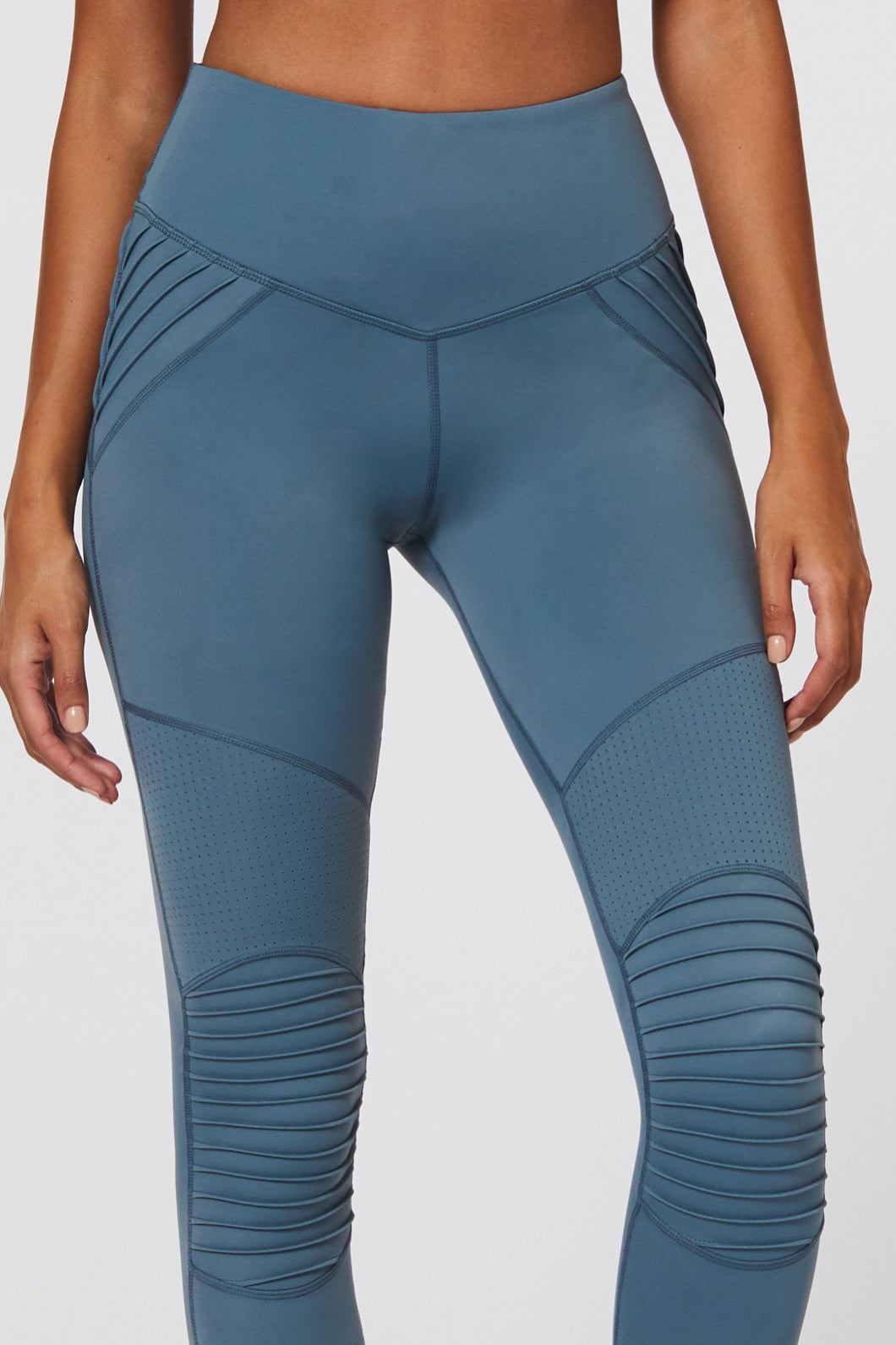 Peace of Mind Moto Teal Leggings