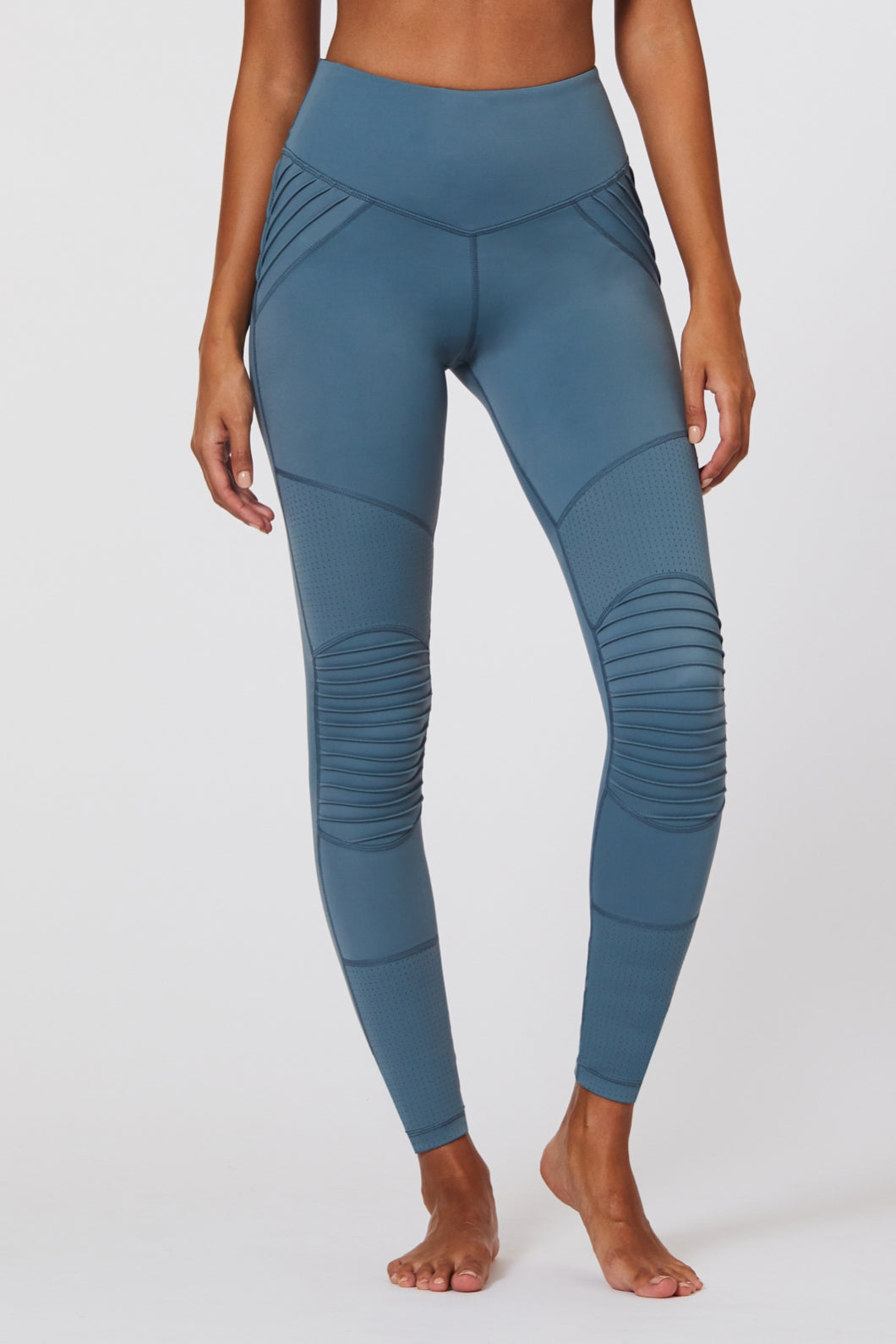 Peace of Mind Moto Teal Leggings