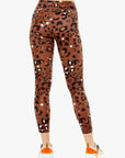 Tobacco Leopard Midi Leggings