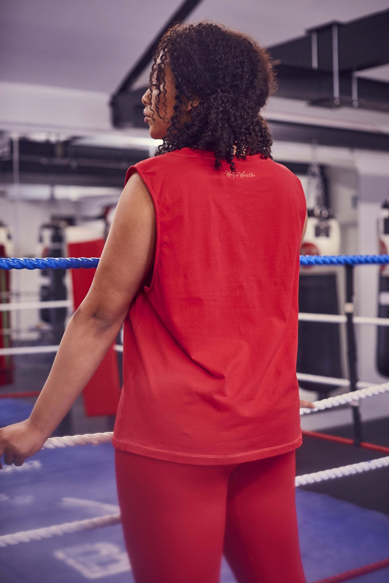Red Cotton Knot Tank Top