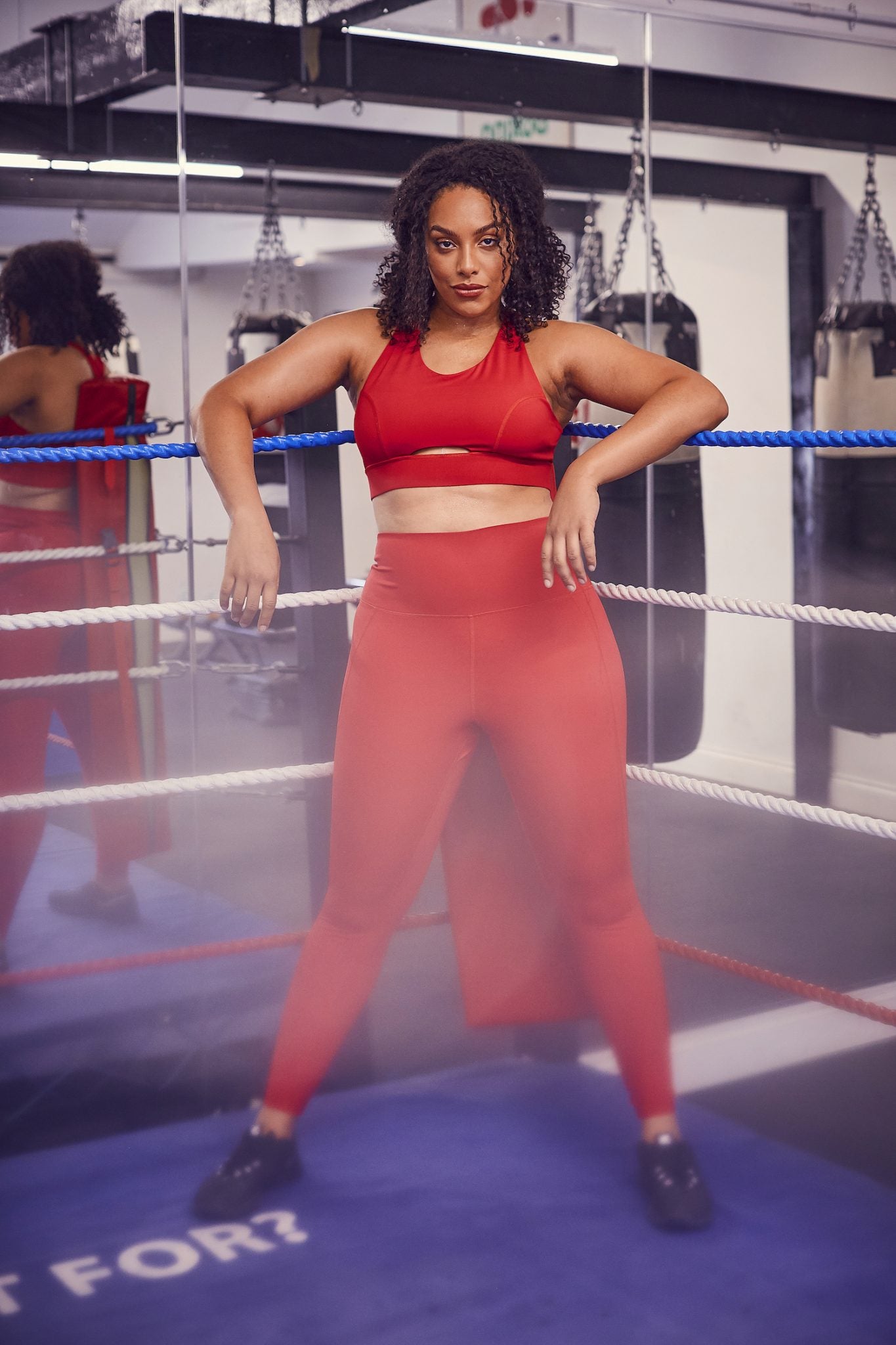 Red High Waisted Leggings