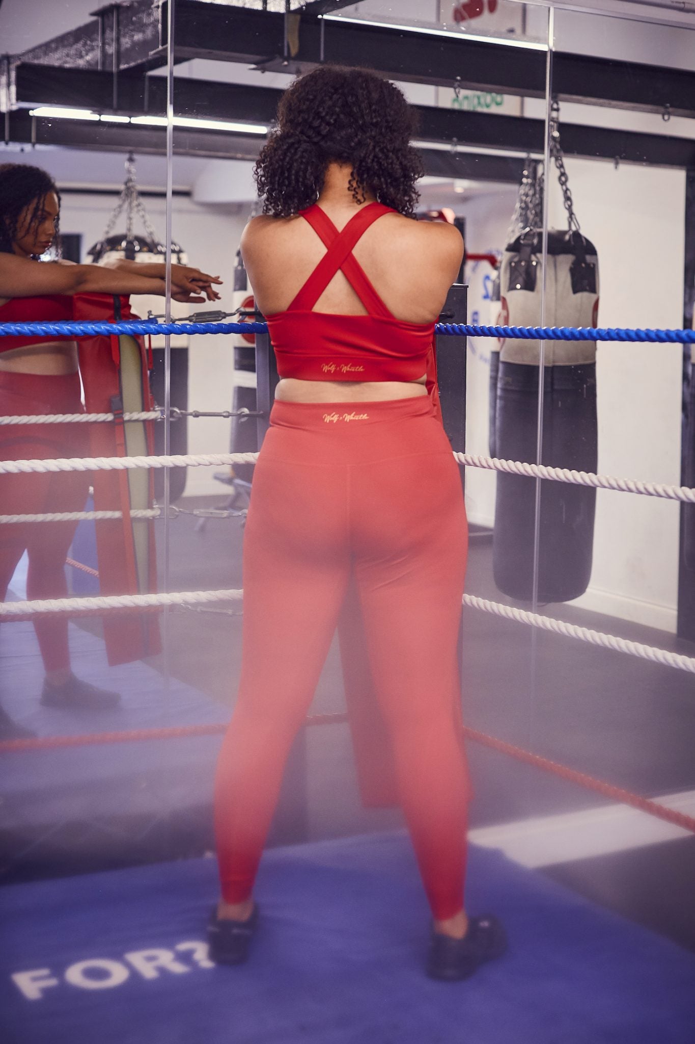 Red High Waisted Leggings