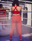 Red High Waisted Leggings