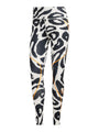 Chalk Pearl Leopard Print TruePace Running Leggings