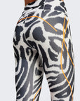 Chalk Pearl Leopard Print TruePace Running Leggings