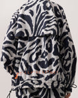 Chalk Pearl Leopard Print TrueCasuals Woven Training Jacket