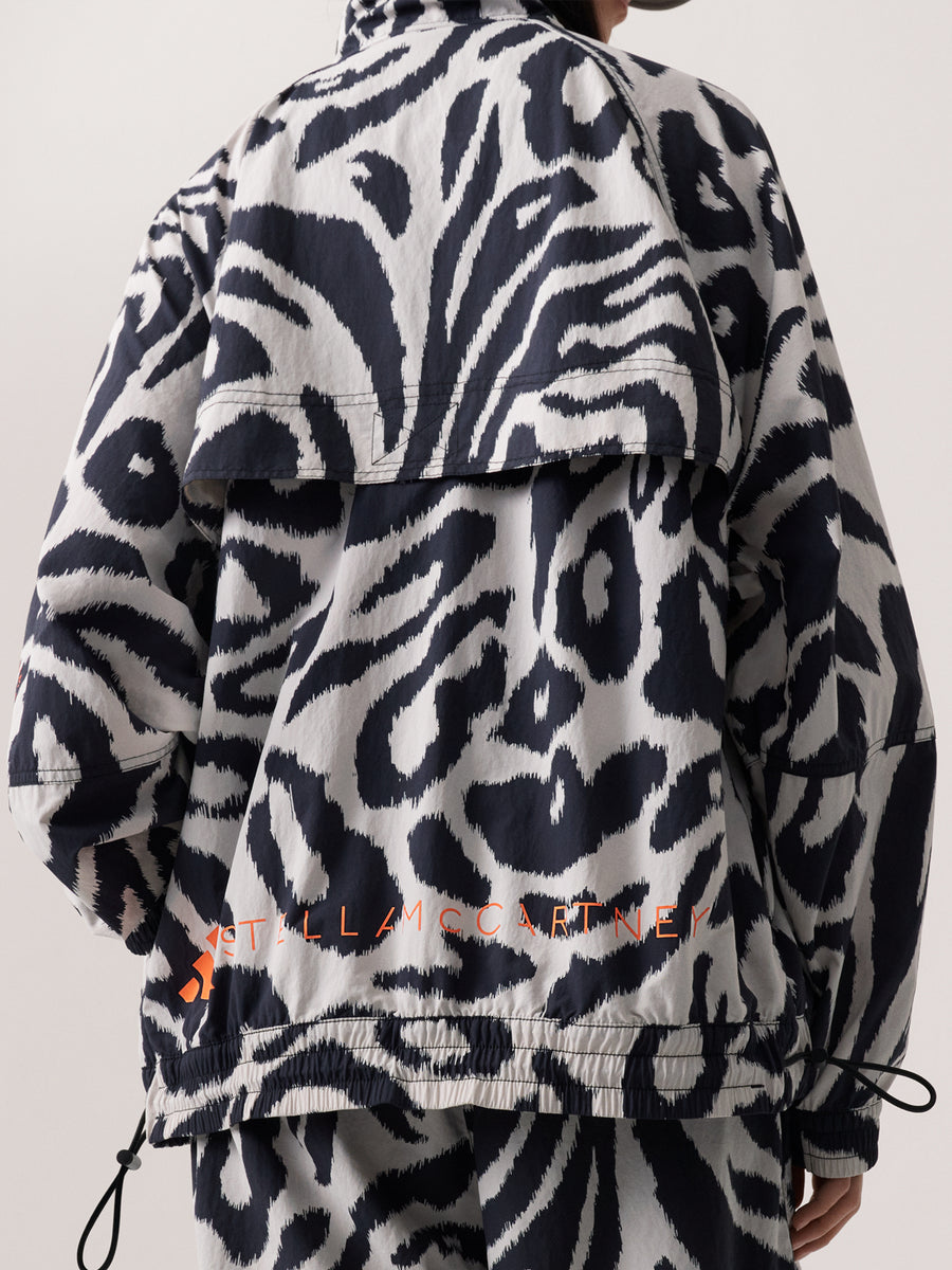 Chalk Pearl Leopard Print TrueCasuals Woven Training Jacket