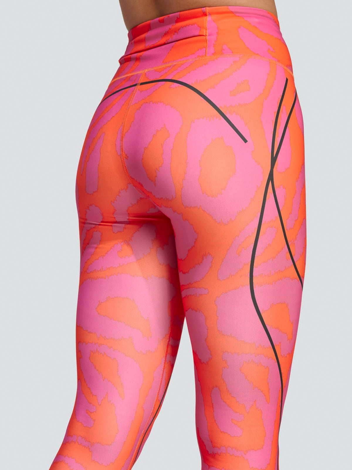 Active Orange Leopard Print TruePace Running Leggings