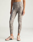 Almond Milk and Charcoal Snake Print TruePurpose 7/8 Training Leggings