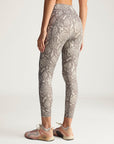 Almond Milk and Charcoal Snake Print TruePurpose 7/8 Training Leggings