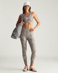Almond Milk and Charcoal Snake Print TruePurpose 7/8 Training Leggings