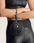 Black Almond Milk Crocodile Print Packable Tote Bag