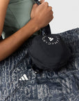 Black Almond Milk Crocodile Print Packable Tote Bag