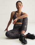 Charcoal and Black Snake Print TruePurpose 7/8 Training Leggings