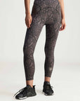 Charcoal and Black Snake Print TruePurpose 7/8 Training Leggings