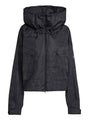 Charcoal and Black Crocodile Print Windbreaker Jacket