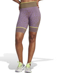 Deep Lilac Leopard Seamless TrueStrength Bike Shorts